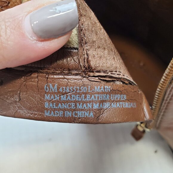 Franco Sarto Women's‎ 43855250 Tan Leather Square Toe Buckle Ankle Bootie Sz 6M - Picture 7 of 9